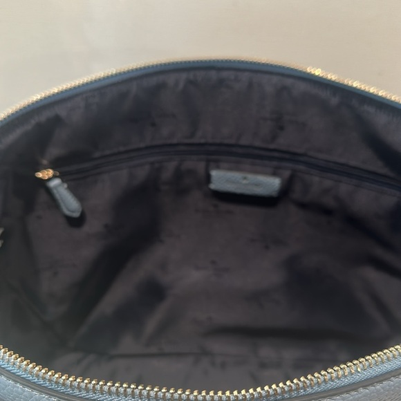 NWT Kate Spade Pebble Leather Baby Blue Tote Bag with Silvertone hardware. - Picture 9 of 11